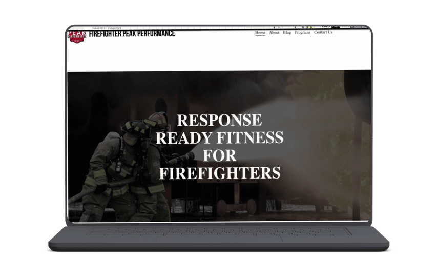Firefighter Peak Performance website before the redesign